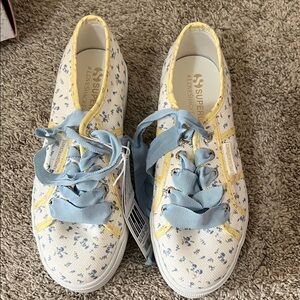 Loveshackfancy x superga platform sneakers. NWT